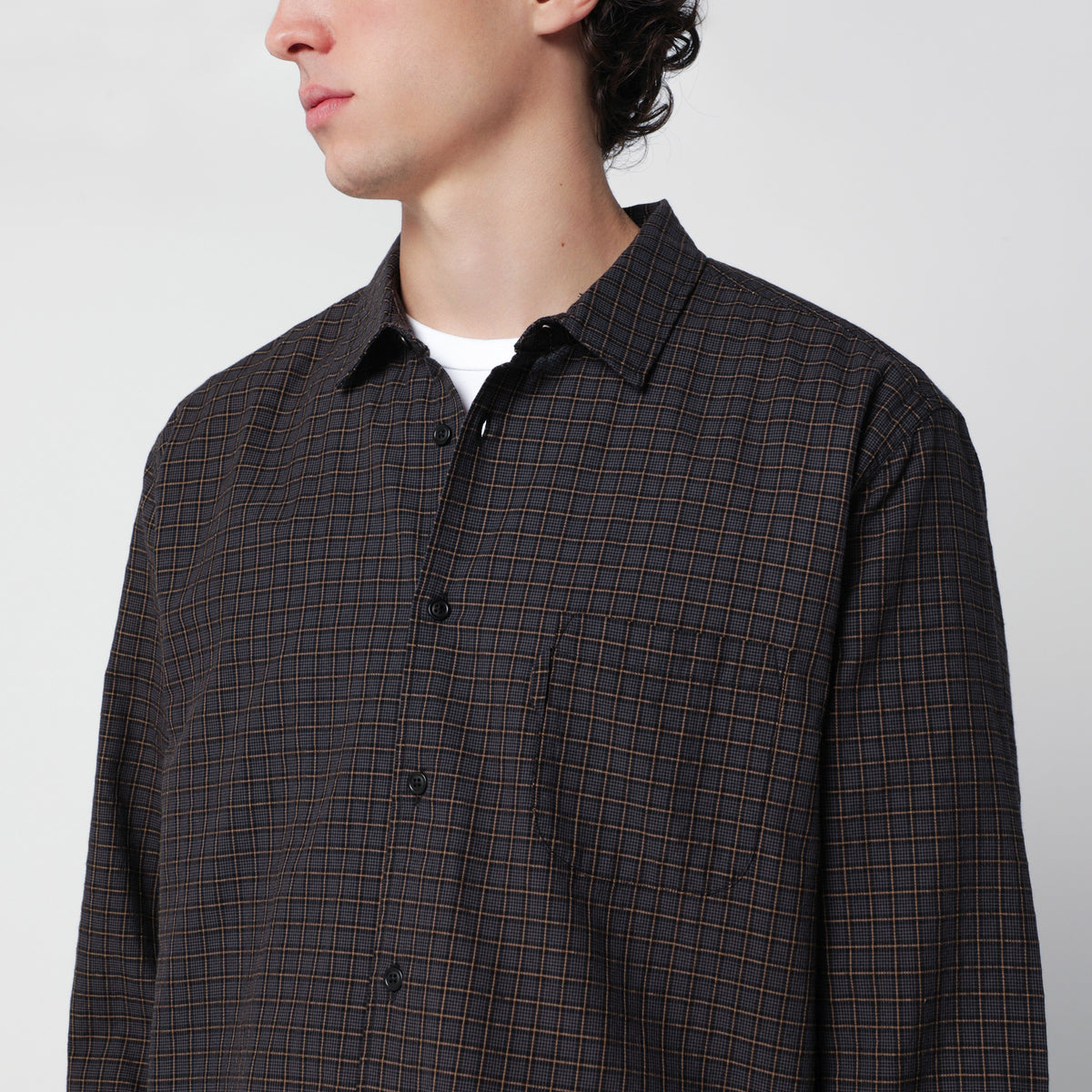 Camicia con motivo a quadretti in cotone