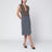 Sleeveless grey wool and cashmere dress