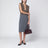 Sleeveless grey wool and cashmere dress