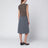 Abito smanicato grigio in lana e cashmere
