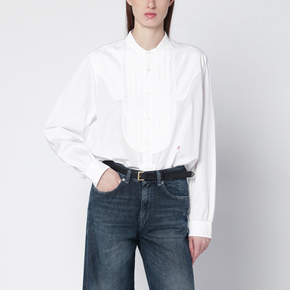 Prada White cotton canvas shirt