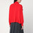 Blusa rossa in seta con sciarpa