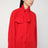 Blusa rossa in seta con sciarpa