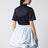 Short-sleeve chino shirt in blue cotton