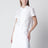 White cotton and linen short-sleeve shirt
