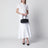 White cotton and linen short-sleeve shirt