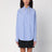 Light blue poplin shirt with rhinestones