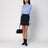 Light blue poplin shirt with rhinestones