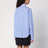 Light blue poplin shirt with rhinestones