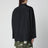 Black double-breasted technical taffeta jacket