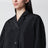 Black double-breasted technical taffeta jacket