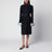 Cappotto blu in lana con cintura