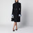 Cappotto blu in lana con cintura