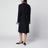 Manteau bleu en laine avec ceinture
