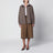 Blouson en laine pied-de-poule coloris tabac