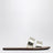 Platinum colored strap sandals in leather