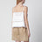White linen and lace top