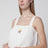 White linen top with embroidery
