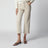 Écru corduroy capri trousers