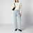 Iniza pleated jeans in light blue denim