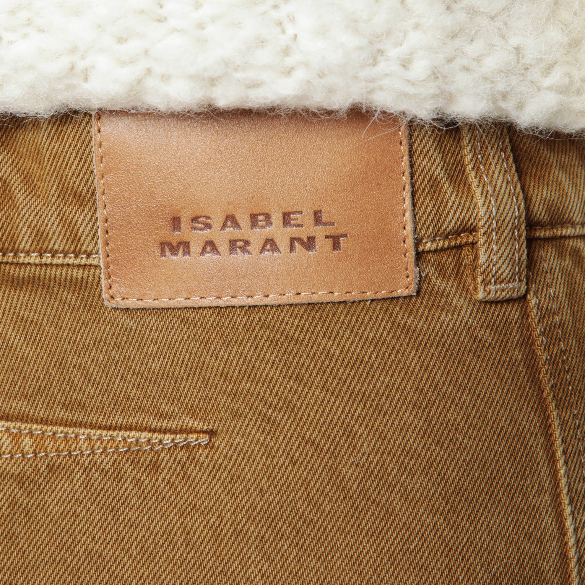 Jean barrel Lisha en denim de coton bronze
