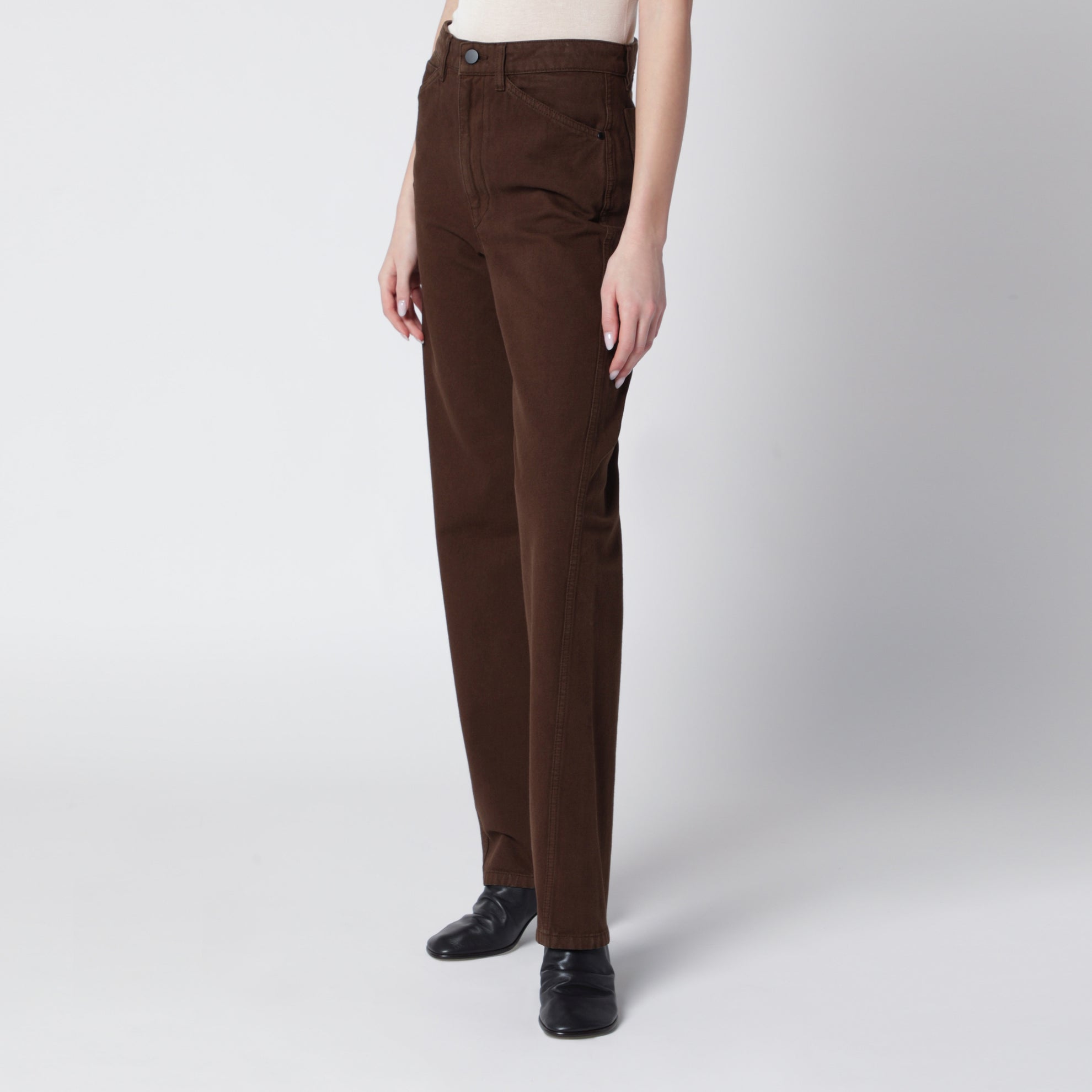 Brown twill trousers