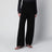 Schwarze Baumwollhose mit Gürtel