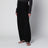 Schwarze Baumwollhose mit Gürtel