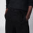 Schwarze Baumwollhose mit Gürtel