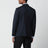 Blaue doppelreihige Wolljacke