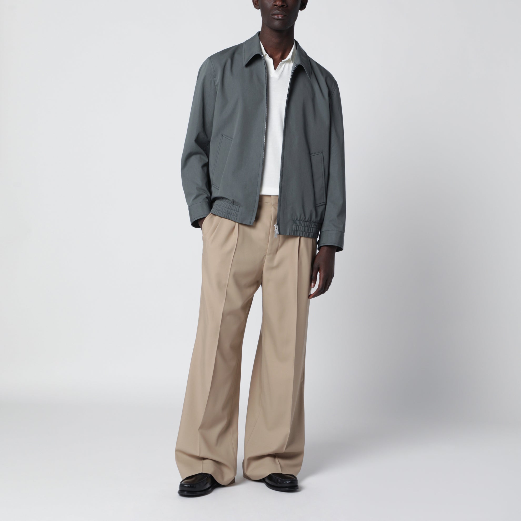 Veste Zippée En Coton Et Soie