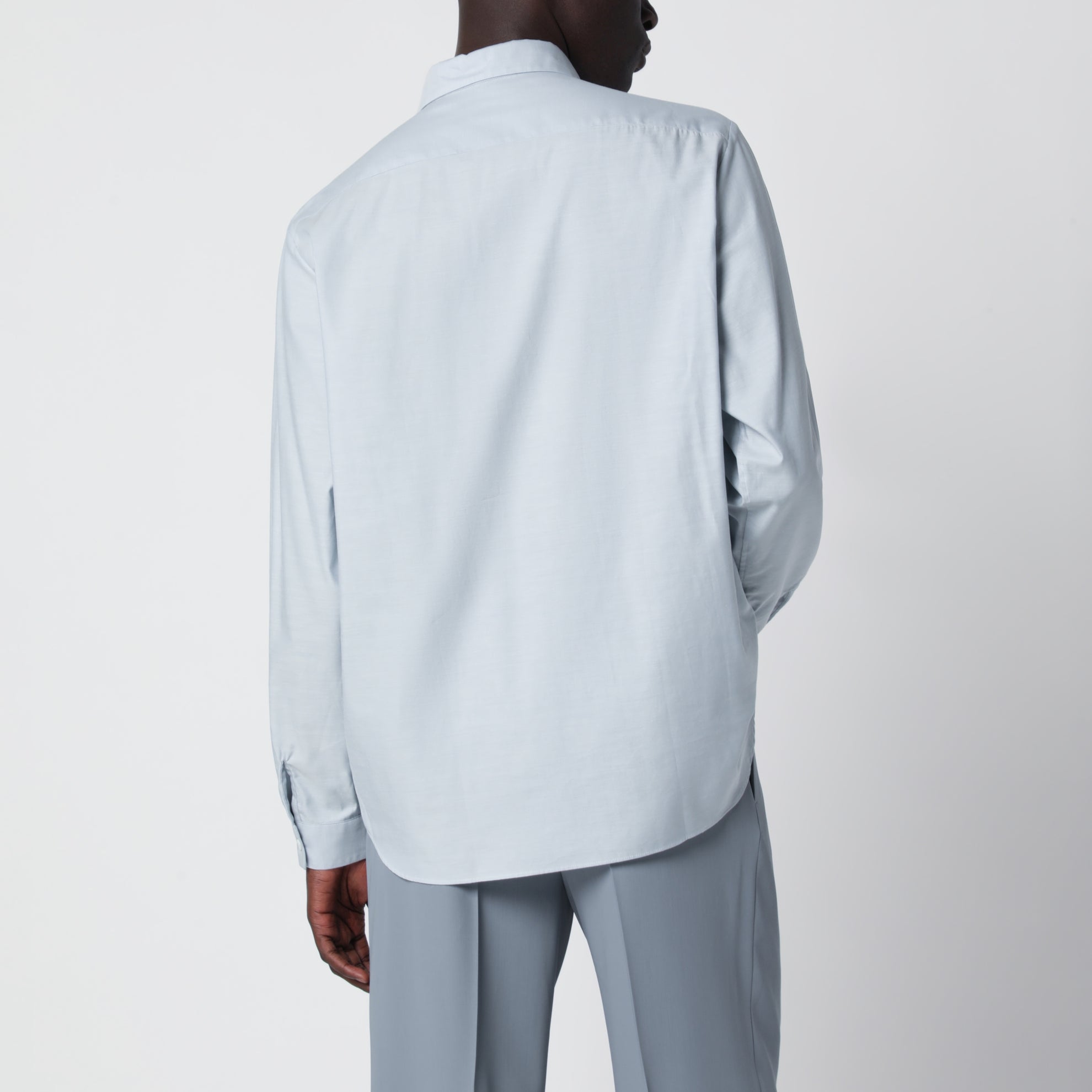 Light Blue Cotton Blend Shirt