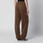 Pantalon de jogging Olia Knit en laine camel foncé