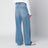 Jeans dritti blu in denim de-Nîmes