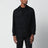 Black viscose and silk-blend jacket
