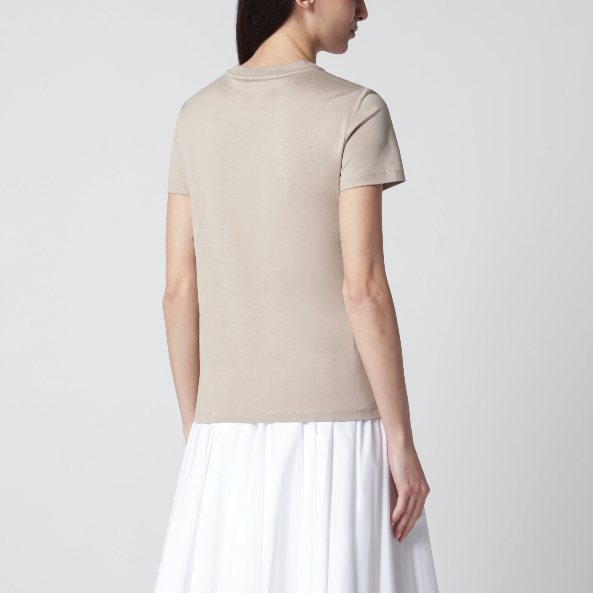 Sand cotton jersey T-shirt