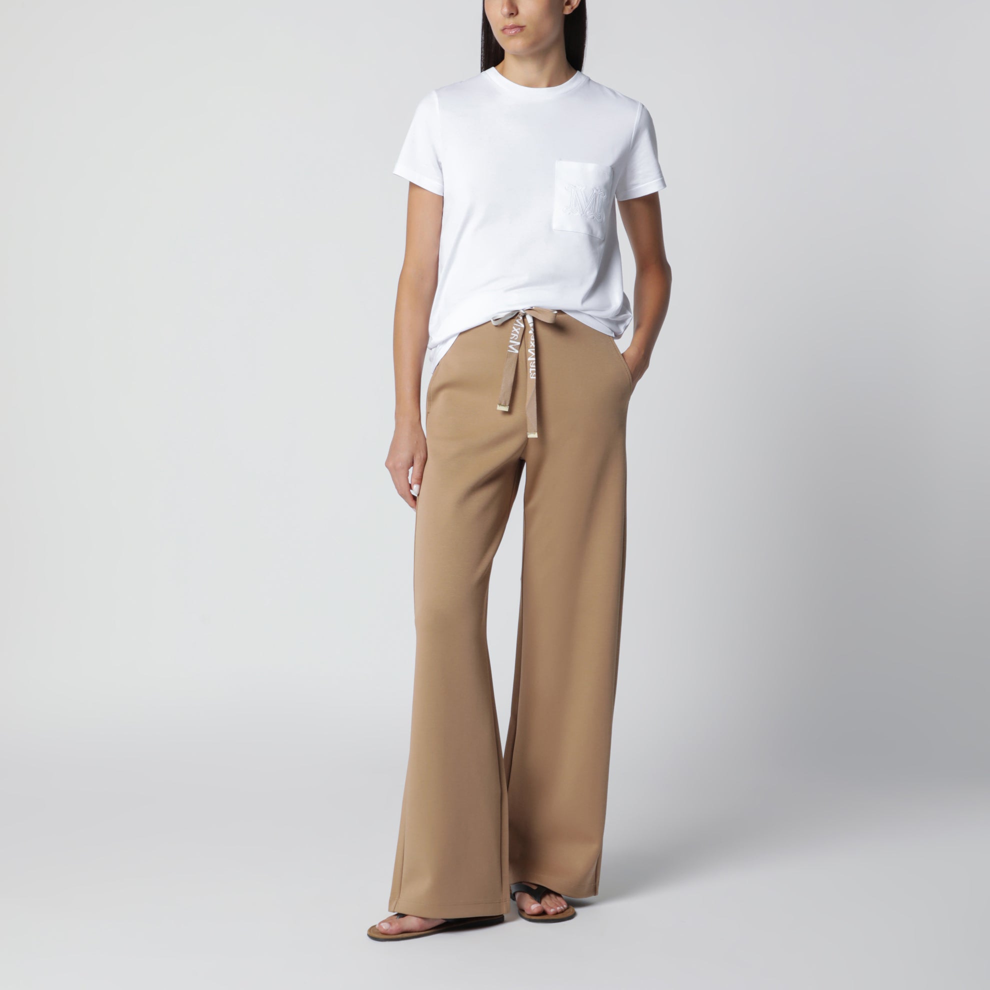 White cotton jersey T-shirt