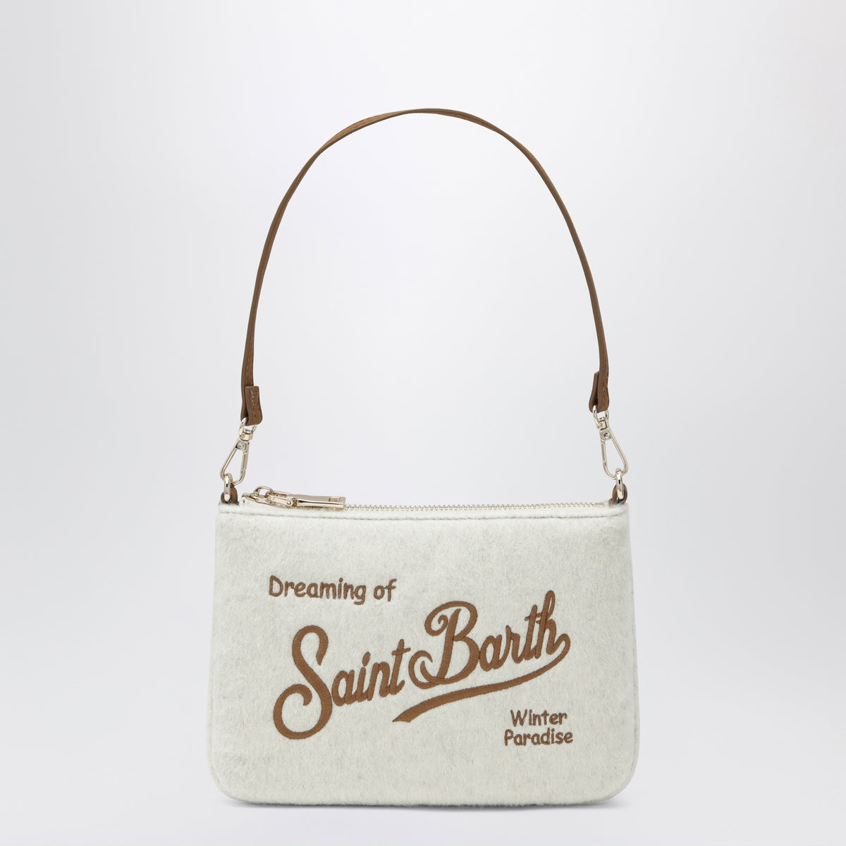 Cream Mini Parisienne bag in felt