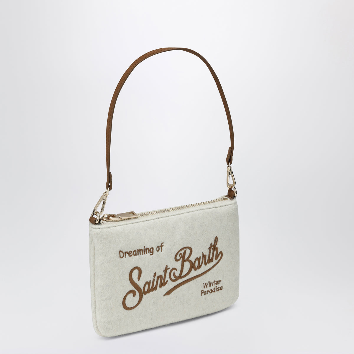 Cream Mini Parisienne bag in felt