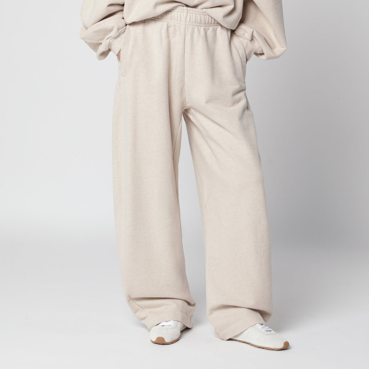 Pantalone jogging Gros Grain beige in cotone