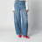 Ovalo Jeans aus indigoblauem De-Nîmes-Denim