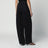 High-waisted black denim jeans