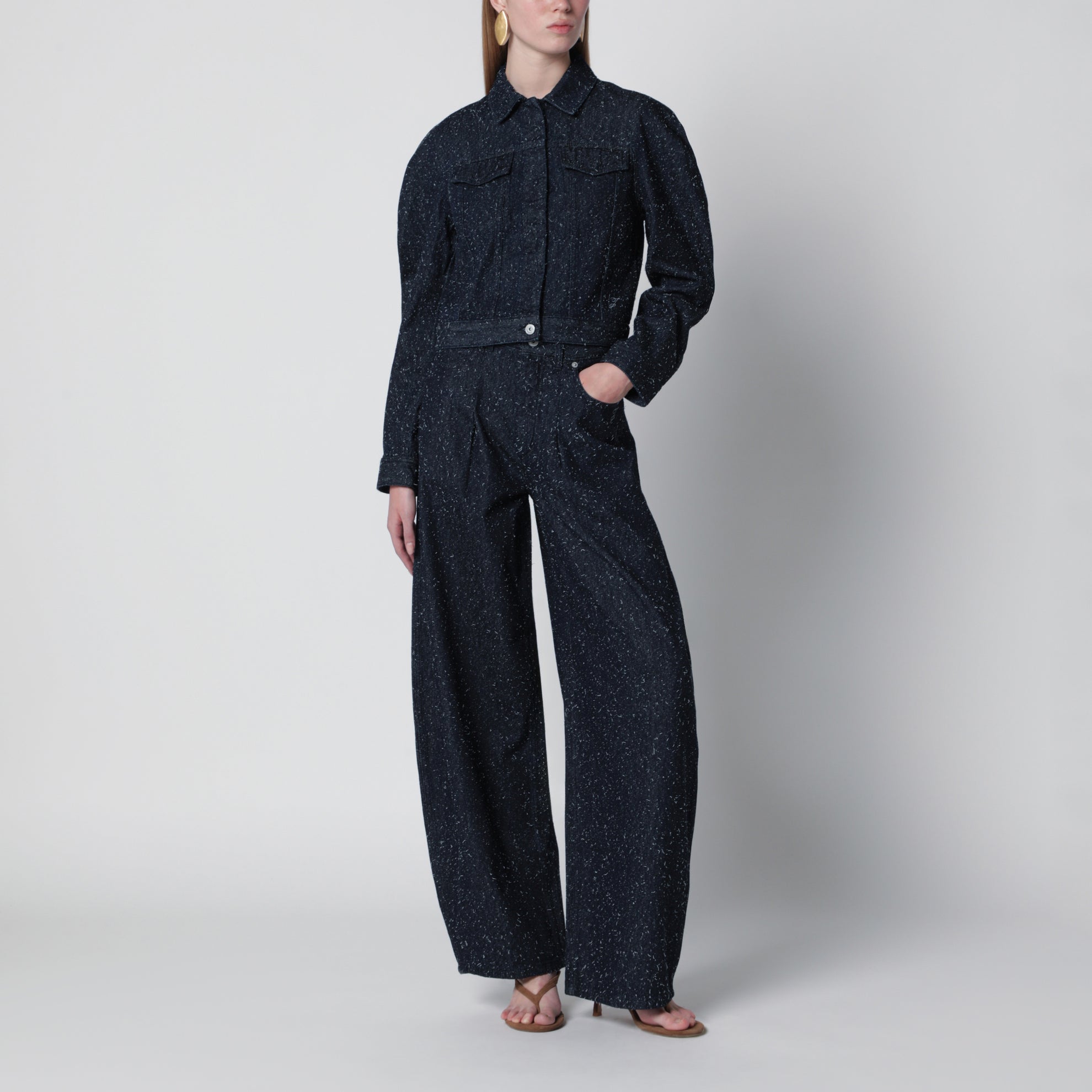 Jeans blu navy in denim de-Nîmes Ovalo