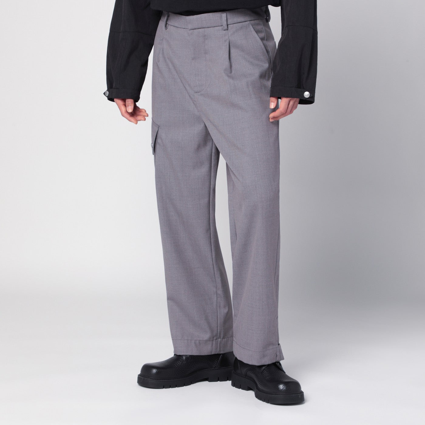 Peacemaker grey wool-blend trousers