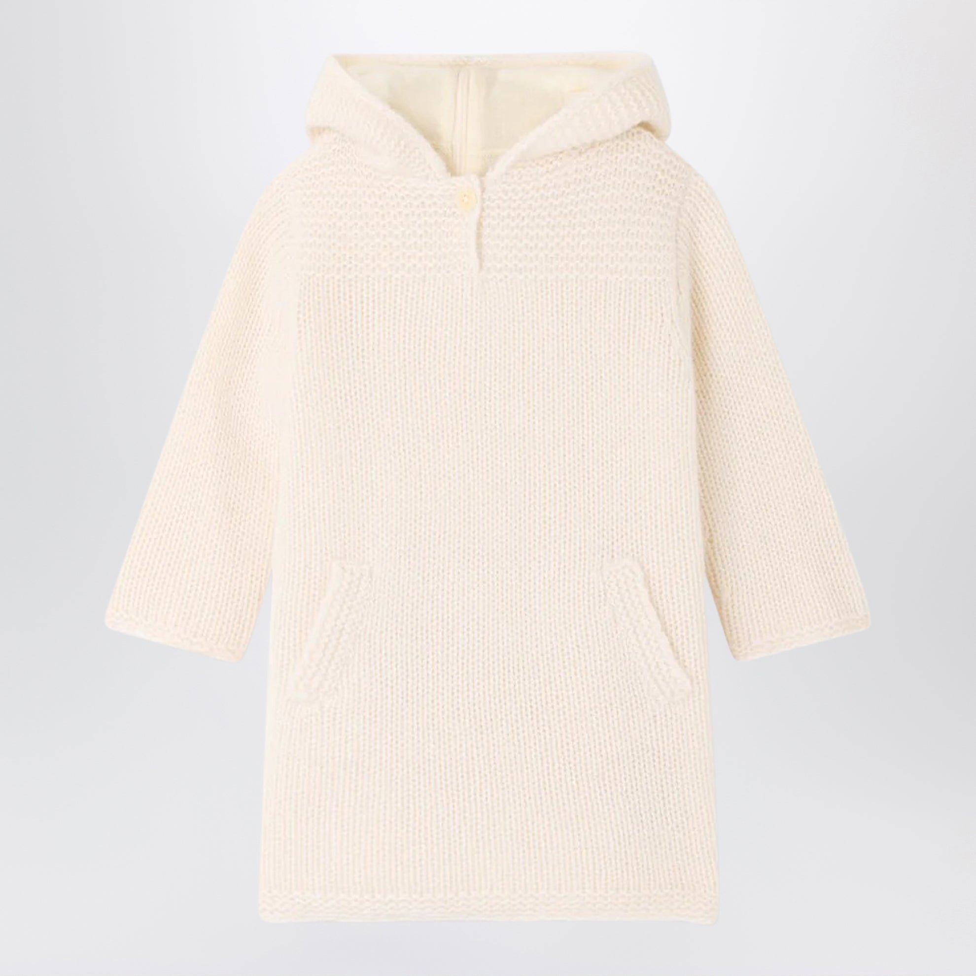 Burnous blanc lait en cachemire