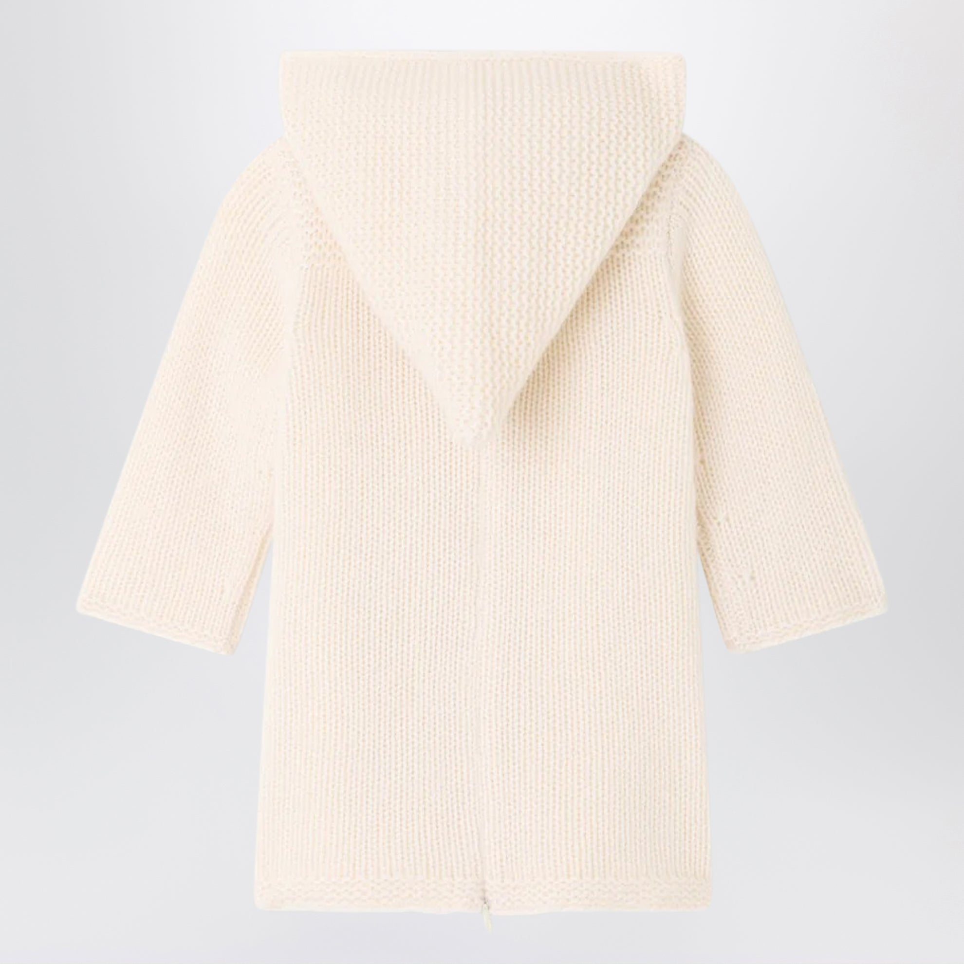 Burnous blanc lait en cachemire