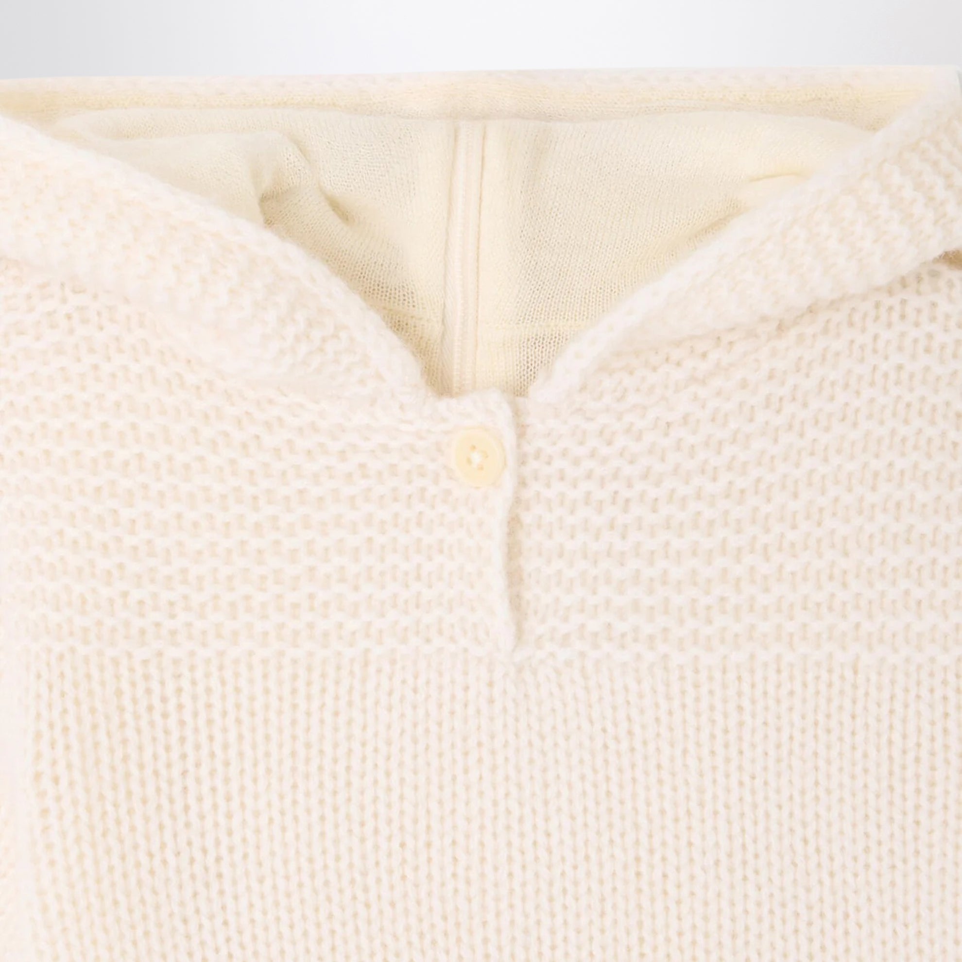 Burnous blanc lait en cachemire
