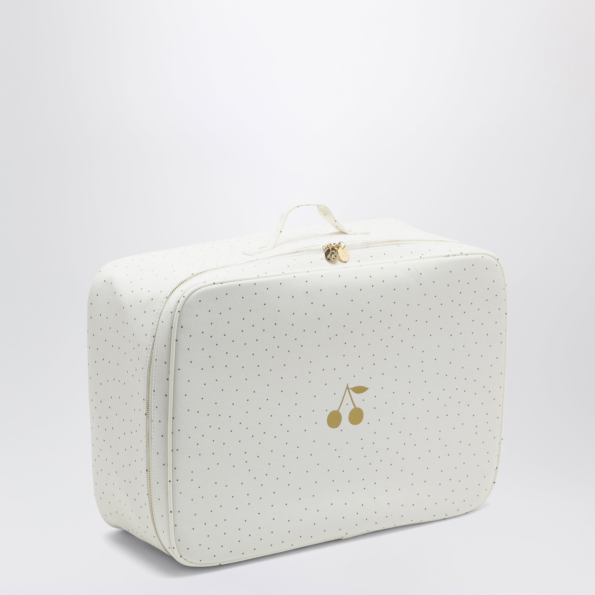 Pochette blanc/doré à pois