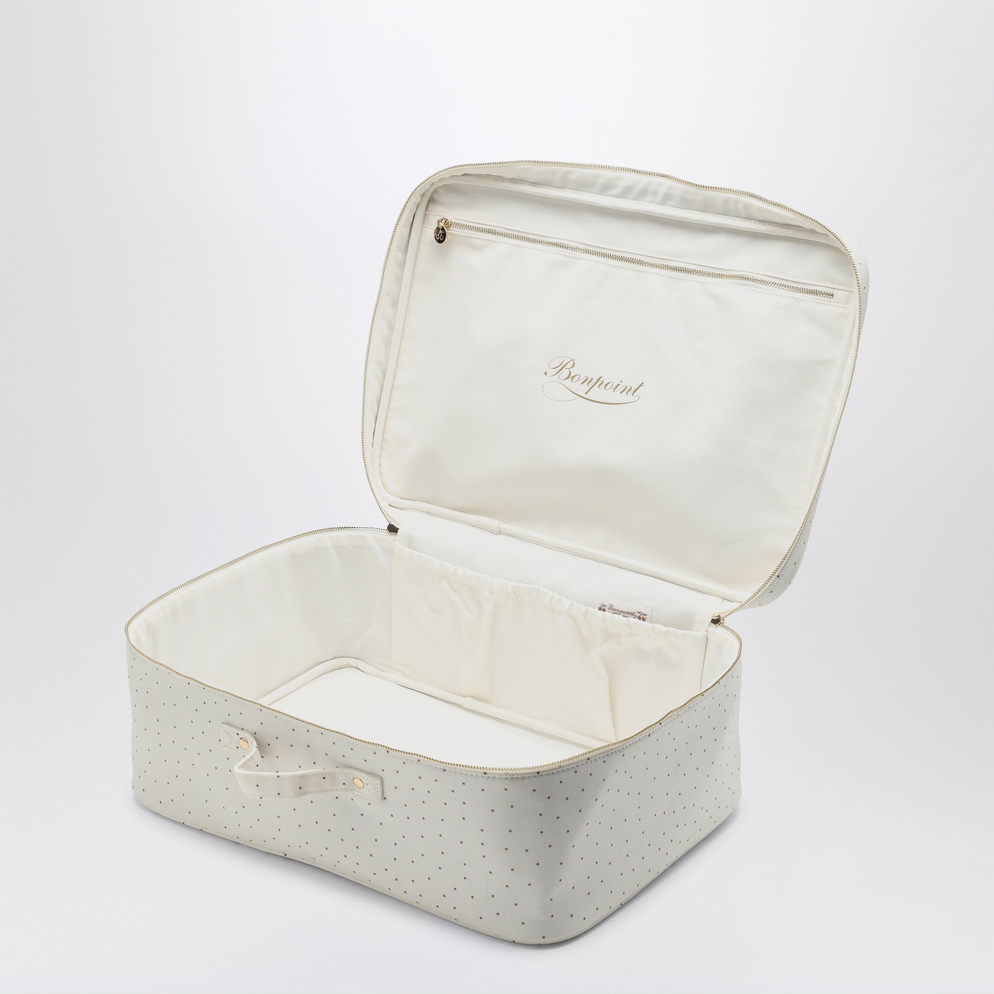 Pochette blanc/doré à pois