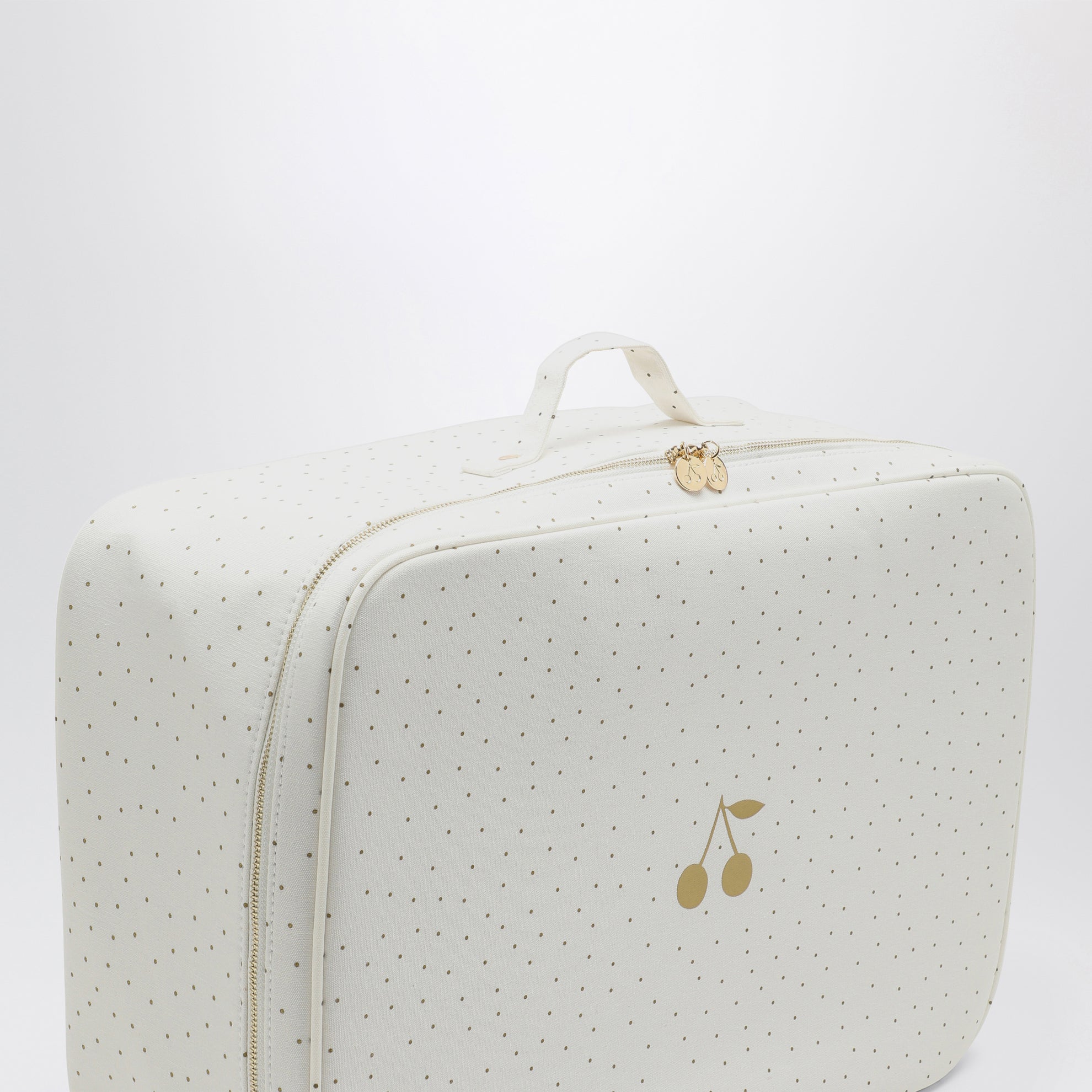 Pochette blanc/doré à pois